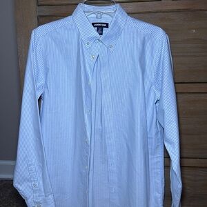 Lands' End Blue Button Down Shirt Elegant and Versatile